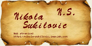 Nikola Šukilović vizit kartica